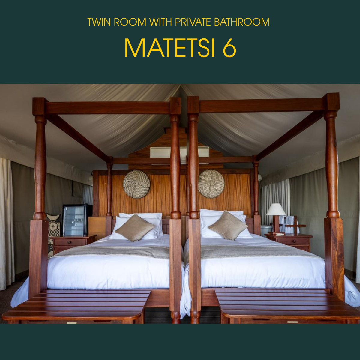 Safari with Josh - Twin Room. November 23 - December 3, 2025